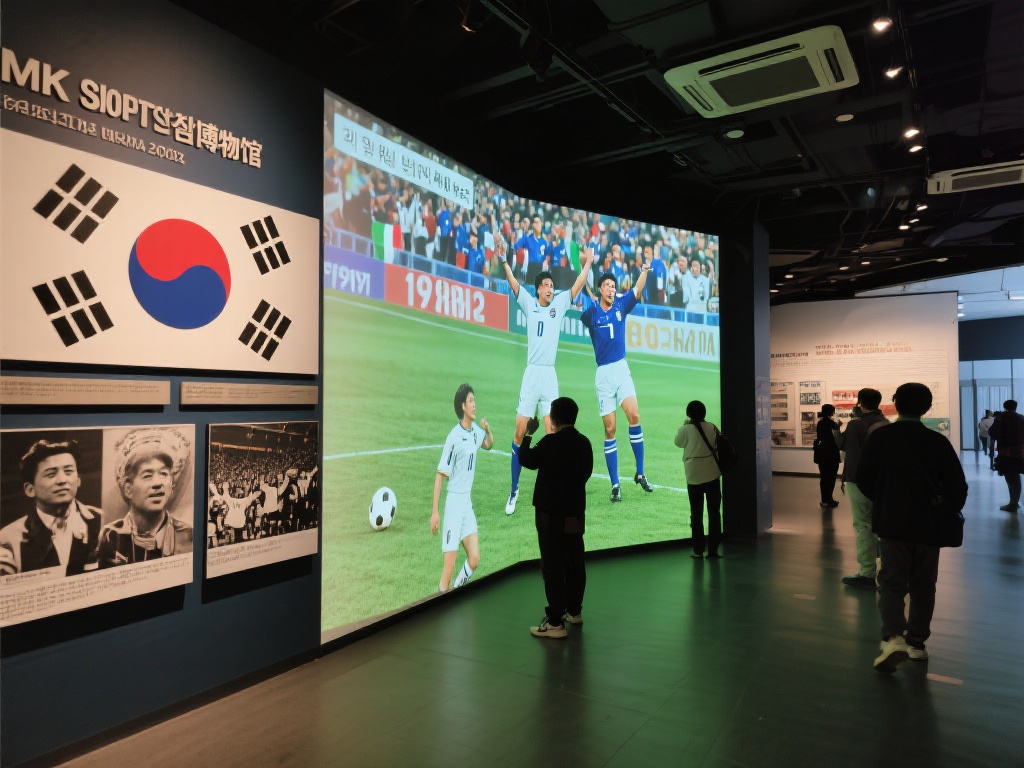 走进博物馆的现代展区，你会被韩国体育在国际舞台上的
